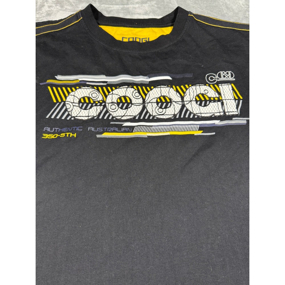Vintage Coogi Australia Graphic‎ T-Shirt Embroidered Logo Accents Black Tee XXXL - Picture 3 of 11